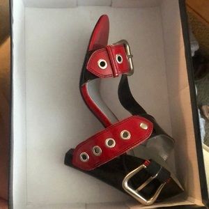 Newport News red and black  heels